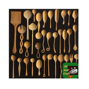 Cuillère en bois écologique faite à la main en bois naturel, idéale pour cuisiner, remuer et servir des outils de cuisine durables - Product Image 4