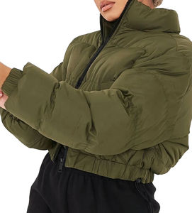Long Sleeve Wholesale Rate Price <b>Women</b> <b>Cropped</b> <b>Puffer</b> <b>Jacket</b> Factory Made Printing Design Arrival <b>Puffer</b> <b>Jacket</b> Clothing Wear - Product Image 3