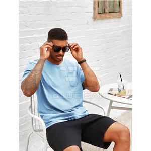 Camiseta básica con cuello en V para hombre, camiseta de algodón de manga corta, cómoda para el día a día, conjunto de verano, camiseta moderna con cuello en V para hombre - Product Image 5