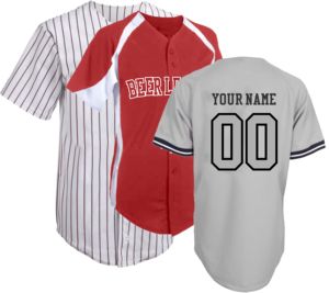 เสื้อกีฬาเบสบอลสำเร็จรูปผลิตตามสั่งวัสดุคุณภาพสูงออกแบบโลโก้สีได้ตามต้องการ - Product Image 2