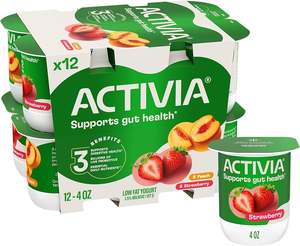 Gobelets de yaourt Yaourt crémeux avec des cultures actives vivantes pour le bien-être digestif Activia - Product Image 1