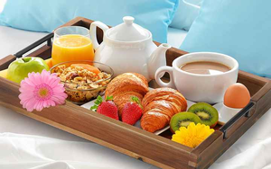 Bandeja de Servicio de Madera Premium con Asas, Diseño Rústico, Apta para Microondas, Multifuncional, para Bodas, Desayuno, Mesa de Café, Logotipo Personalizado OEM - Product Image 4