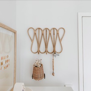 Natural <b>Wall</b> Hanging <b>Hooks</b> Wholesale Rattan <b>Hook</b> for Towel bar Purse Hanger with Cheapest Price - Product Image 4