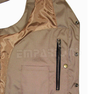 Chaleco de piel de vaca para motorista, con cordones laterales, estilo clásico Vintage, de cuero - Product Image 5