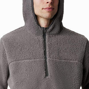 Vente en gros de sweats à capuche personnalisés Sherpa bicolore pour hommes et femmes, Design unisexe, poches kangourou - Product Image 4