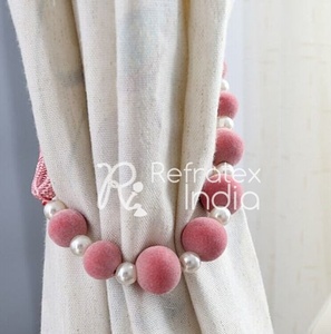 <b>Curtain</b> Holdback <b>Tieback</b> Pom Pom <b>Tiebacks</b> <b>Curtain</b> Accessories Tie Backs Rope <b>for</b> Home Decorative - Product Image 1