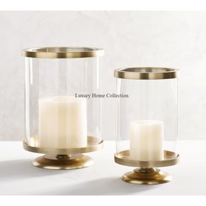 เชิงเทียนโลหะสีทองดีไซน์รูปใบไม้ทำด้วยมืออุปกรณ์ตกแต่งบนโต๊ะทำจากอลูมิเนียมขัดเงา - Product Image 4