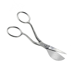 Color dorado, hoja de pico de pato curvada doble, tipo paleta, tijeras de sastre de acero inoxidable para coser apliques de bordado - Product Image 6