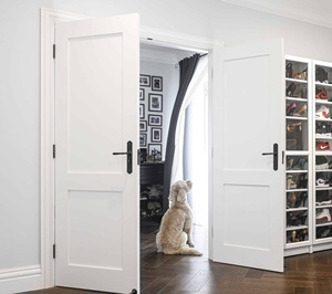 Puerta de Madera MDF Sólida con Acabado Rústico para Interiores, con Marco, Precolgada, para Sala de Estar o Dormitorio, Resistente al Agua e Insonorizada - Product Image 4