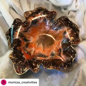 ชามสลัดอีพอกซีเรซินทำมือดีไซน์ทันสมัยสำหรับงานแต่งงานจากอินเดีย - Product Image 2