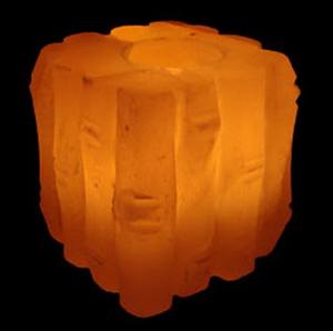 Porte-bougie en fleurs de sel rose de l'Himalaya, artisanal, moderne, résistant au feu, sûr pour le revêtement mural de cuisine et l'utilisation en villa - Product Image 3