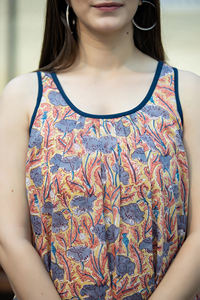 Vestido de algodón ligero con estampado de bloques a mano, minivestido étnico bohemio, ropa informal diaria, traje de verano, ropa sostenible hecha a mano - Product Image 6