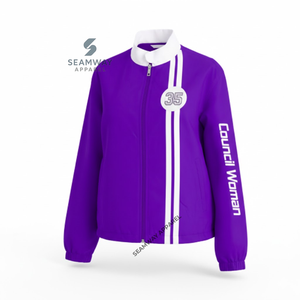 เสื้อแจ็คเก็ตผ้าทวิลล์สำหรับผู้หญิง NCNW Sorority สำหรับกีฬามอเตอร์สปอร์ต เสื้อแจ็คเก็ตนักขี่มอเตอร์ไซค์สมรรถนะสูง - Product Image 2