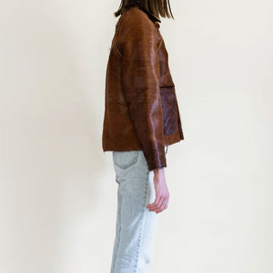 Chaqueta de Cuero Vacuno para Mujer, Resistente, Tejida para Invierno, Impermeable, Transpirable, de la Mejor Calidad - Product Image 4