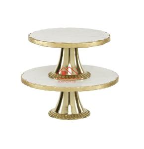 Golden Finished Metal Base <b>Marble</b> Top Cupcake <b>Stand</b> Party Festival Celebrations Accessories at Wholesale Price - Product Image 3