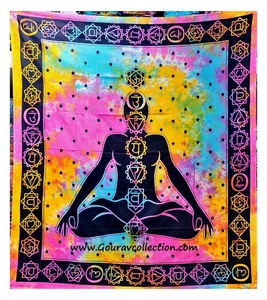 Tapisseries murales décoratives MULTI 7 CHAKRA PRINT pour la maison et les cadeaux GC-TPDB-286 - Product Image 1