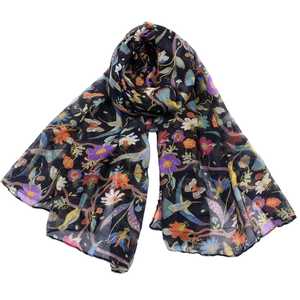 Custom Highest Quality Handcrafted Cotton Rayon Beautiful Floral Printed <b>Scarf</b> Shawl Hijab <b>for</b> <b>Women</b> From India. - Product Image 3