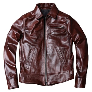 Chaqueta de Cuero Vacuno Genuino de Alta Calidad para Hombre, Chaqueta de Motociclista, Venta al por Mayor, Personalizable - Product Image 4
