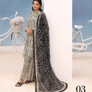 Señoras paquistaníes Shalwar Kameez diseño para mujeres paquistaníes Salwar Kameez ropa de verano vestido de mujer ropa de mujer trajes de césped - Product Image 2