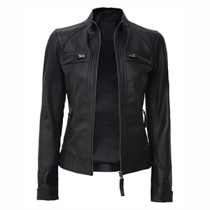 Chaqueta de Cuero Personalizada de Estilo Moderno para Mujer, Chaqueta de Cuero Transpirable Unisex de Calidad Pura para Mujer - Product Image 4