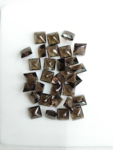 Exclusivo RED MOUNTAIN Subok 10mm Square Princess Cut Natural Smoky Quartz Gemstone para la fabricación de joyas y collares - Product Image 5