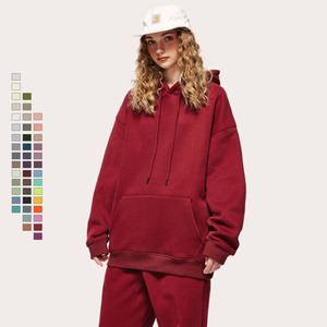 Vente en gros ODM OEM – Nouveau sweat à capuche unisexe en molleton 100 % coton 280 g, coupe oversize, respirant, écologique, 45 couleurs disponibles - Product Image 1