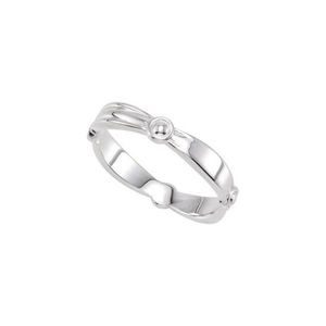 Stuller Romantic Fashionable 14KY Gold Plated Inlay <b>Ring</b> 50927:1002P Stackable Number Shape Trendy Wedding <b>Ring</b> with 18K Plating - Product Image 2