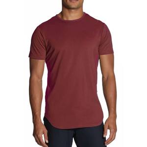 Camiseta con dobladillo redondo para gimnasio y fitness para hombres, camisetas para hombres y hombres a un precio con descuento, camisetas de entrenamiento con hombros caídos - Product Image 2