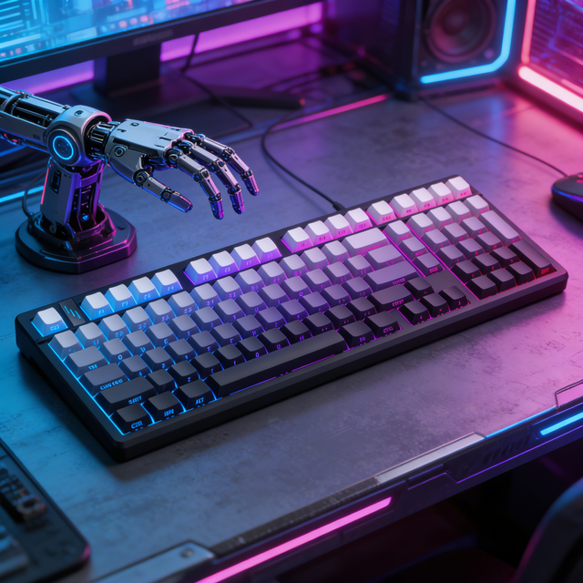Keywin K98 Customized Logo Laser Engraving Three-Mode Mechanical Keyboard RGB Side-Engraved Hot-Swappable Laptop Gaming