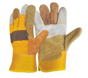 Gants de travail isolés en cuir de vachette de qualité supérieure, prix de gros, robustes, pour la construction, à double paume, antistatiques - Product Image 1
