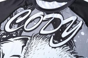 Rashguard de media manga para hombre, alta calidad, 50 + UPF, protección solar UV, compresión de secado rápido, camiseta de Fitness, gráfico 3D personalizado - Product Image 5