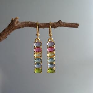 Pendientes Colgantes de Plata de Ley 925 con Circonitas y Baño de Oro/Rodio, Diseño Vintage y Lindo para Regalo de Fiesta - Product Image 2