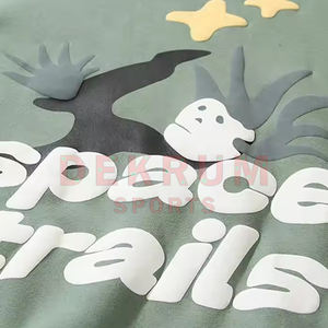 Meilleur sweat à capuche pour homme, tendance, nouveau design, manches longues, imprimé en relief, coupe ajustée, couleur unie, sweat à capuche pour homme imprimé en relief - Product Image 2