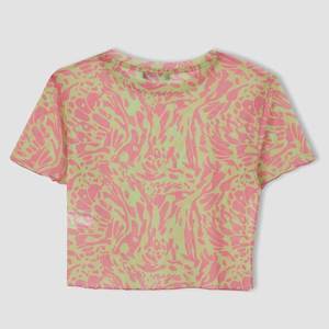 Trendy Custom Tie Dye <b>Crop</b> Tee Streetwear Short Sleeve for Girls - Product Image 1