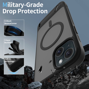 เคสขาตั้งระบบชาร์จด้วยแม่เหล็กราคาถูกพร้อมผิวสัมผัสนุ่มสดใสผิวด้านโปร่งแสงป้องกันการตกการออกแบบกันกระแทกสำหรับ iPhone 15 PLUS - Product Image 6