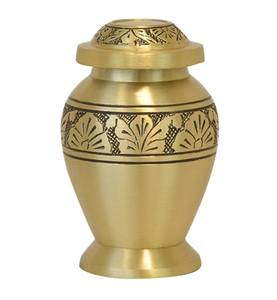 Urnes à jeton en laiton doré, accessoire de crémation en métal, meilleurs produits funérailles pour les cendres humaines, Mini fournitures de vente en gros - Product Image 1