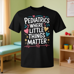Camiseta de pediatra para los más pequeños: donde las pequeñas cosas cuentan para pediatras, consultorios pediátricos y personal de pediatra. - Product Image 3