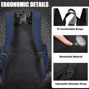 Sac à dos de basket-ball de la meilleure qualité conçu sur mesure antivol avec une fonction USB de vente chaude produit OEM doublure en polyester - Product Image 5