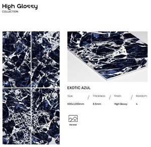 Azulejos de Porcelana Pulidos y Esmaltados de Alto Brillo para Pisos y Paredes, 600x1200 mm, Modernos, Antideslizantes, Antibacterianos, con Textura de Piedra - Product Image 4