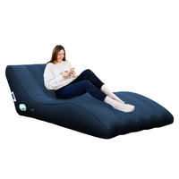 Sillón Reclinable Inflable de PVC Ecológico Moderno, Diseño Plegable, Impermeable, con Funda Extraíble