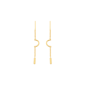 Boucles d'oreilles en chaîne de fils en laiton plaqué or jaune faites à la main, boucles d'oreilles minimalistes bohèmes, boucles d'oreilles tendance, cadeaux de mariage populaires, bijoux - Product Image 1