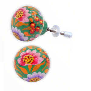 ลูกบิดไม้ทาสีด้วยมือสำหรับห้องครัวห้องนอนห้องน้ำตู้กลางแจ้งลิ้นชักตู้แต่งตัว - Product Image 1