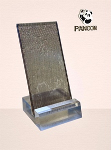 Panel de vidrio templado laminado con patrón de tela tejida Modelo FB01 Material decorativo para tabiques y puertas interiores - Product Image 5