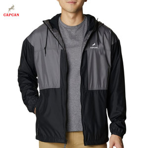 Hot Selling Hooded Canvas Winter Windbreaker <b>Jacket</b> for <b>Men</b>-Eco-Friendly <b>Lightweight</b> with Front Logo - Product Image 2