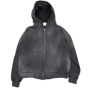 เสื้อฮู้ดดี้ลายพิมพ์สไตล์วินเทจ ผ้าฝ้าย 100% สำหรับฤดูหนาว บริการ OEM ขายส่ง ทรงโอเวอร์ไซส์ ระบายอากาศได้ดี ผลิตในปากีสถาน - Product Image 1