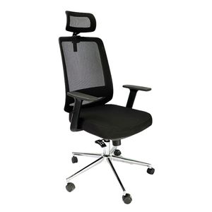 Silla de Oficina HOM1080-01A con Base Giratoria y Reposacabezas, Cómoda, para Mujer - Product Image 1