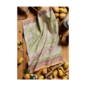 Ensemble de serviettes de cuisine de golf de qualité certifiée GOTS Cozy Veggies Imprimé Personnalisable Doux Lavable Fabriqué à partir de 100% Coton Brodé - Product Image 1