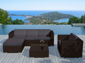 <b>Garden</b> Furniture Sofa Set With Rattan Sofa and <b>Table</b> Rattan Tableware for Courtyard Outdoor Furniture - Product Image 5