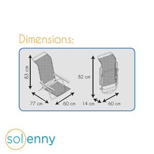 Chaise de plage à 4 Positions avec poignées de transport chaise basse | Chaises de plage | Mobilier Design d'extérieur prêt à être expédié d'espagne - Product Image 5