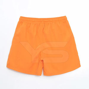 Pantalones cortos de playa de algodón 100% para hombre, pantalones cortos deportivos de calle informal con cordón más cerca, cintura media, patrón sólido, longitud corta - Product Image 2